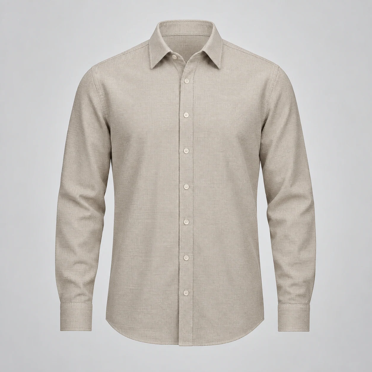 Bexley Textured Shirt in stone, clothing product photograph