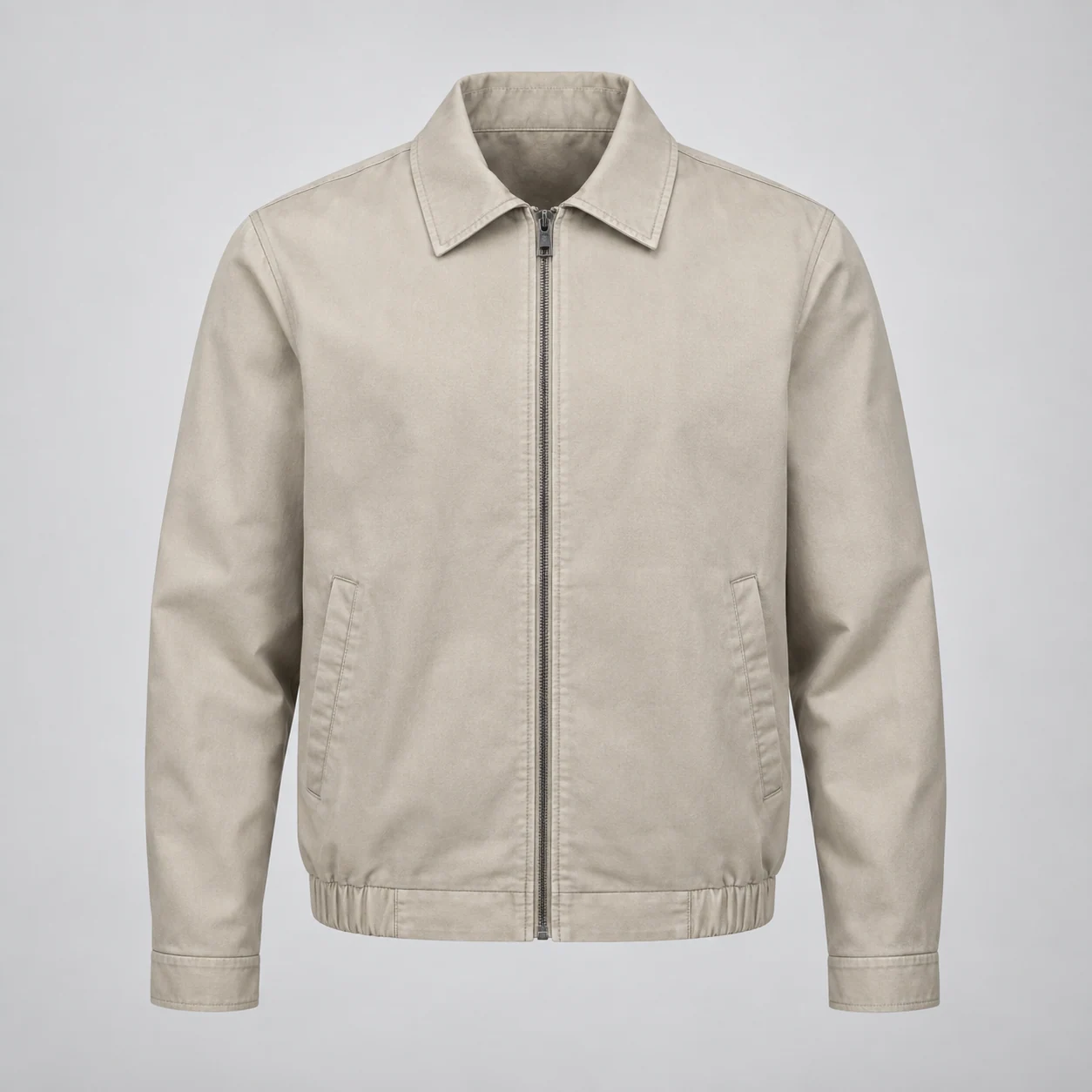 Borough Zip Jacket in stone, clothing product photograph