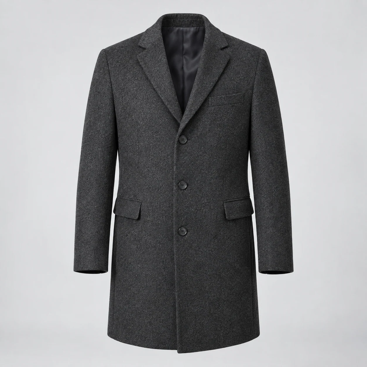 Haldon Wool-Blend Coat in charcoal, clothing product photograph