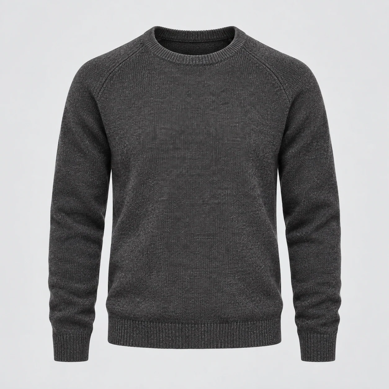 Huxley Crew-Neck Jumper in charcoal, clothing product photograph