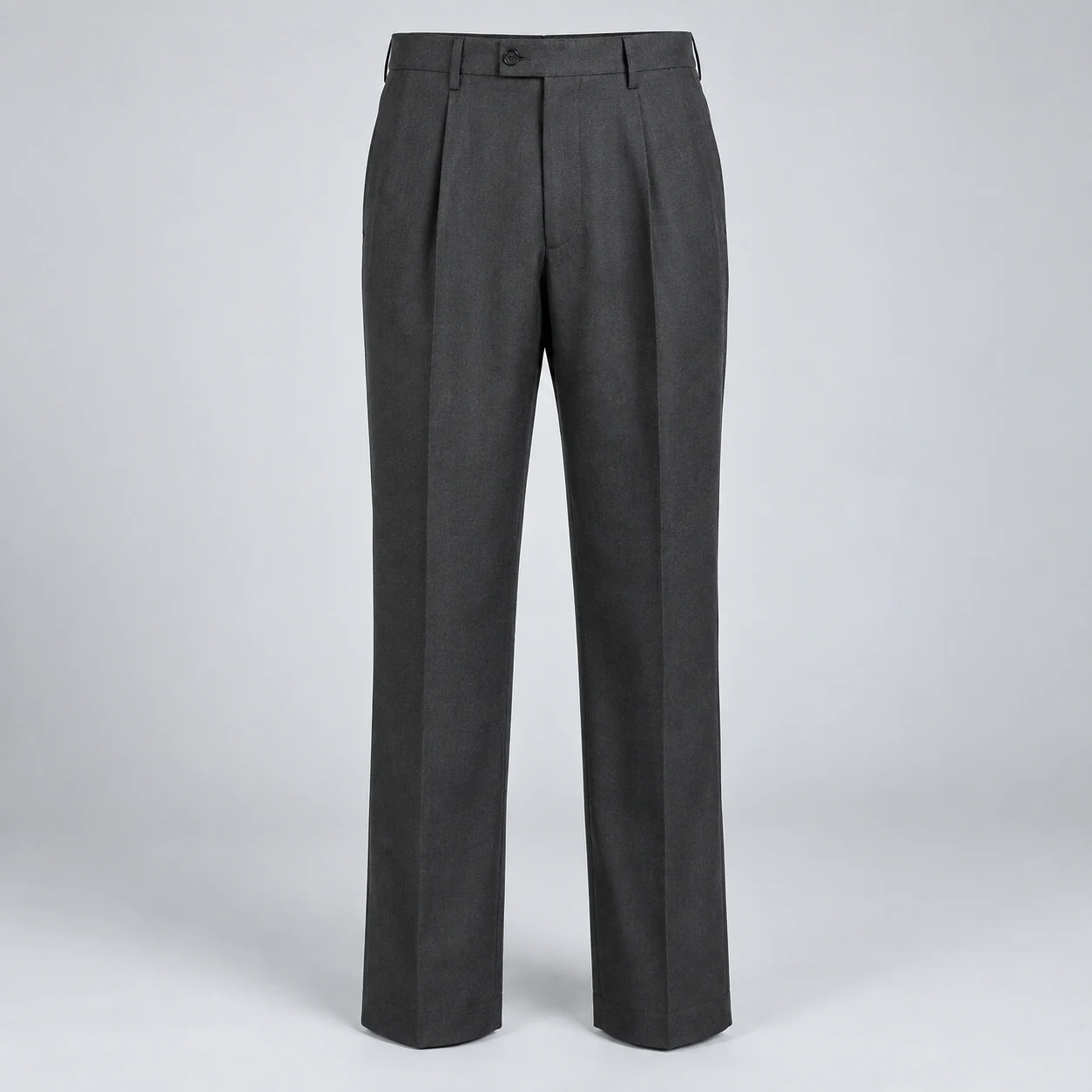 Keats Pleated Trouser in charcoal, clothing product photograph